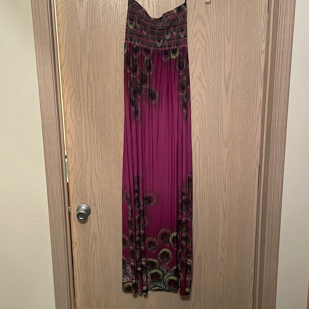 Strapless maxi dress